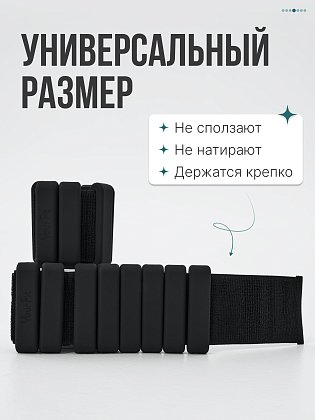 Утяжелители черные 1,5кг для рук и ног