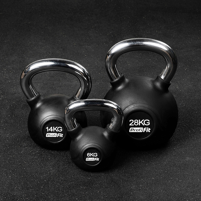 Гиря обрезиненная с хромированной ручкой PROFI-FIT  6 кг