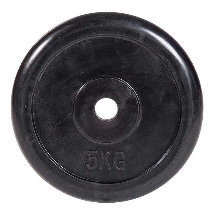 Диск обрезиненный классический, черный D26 мм PROFI-FIT  5 кг