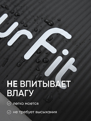 Коврик для фитнеса и йоги 10 мм черный NBR материал