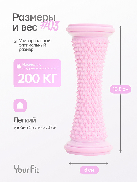 Ролик массажный розовый